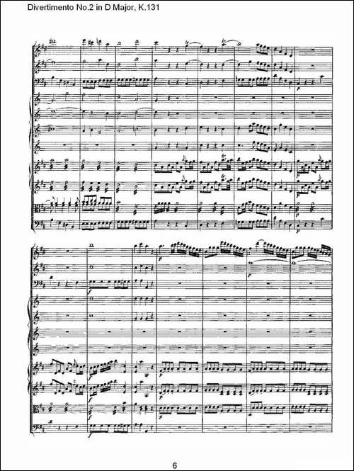 Divertimento-No.2-in-D-Major,-K.131-D大调第二嬉游曲,K.13-其他谱