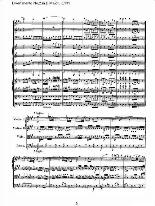 Divertimento-No.2-in-D-Major,-K.131-D大调第二嬉游曲,K.13-其他谱