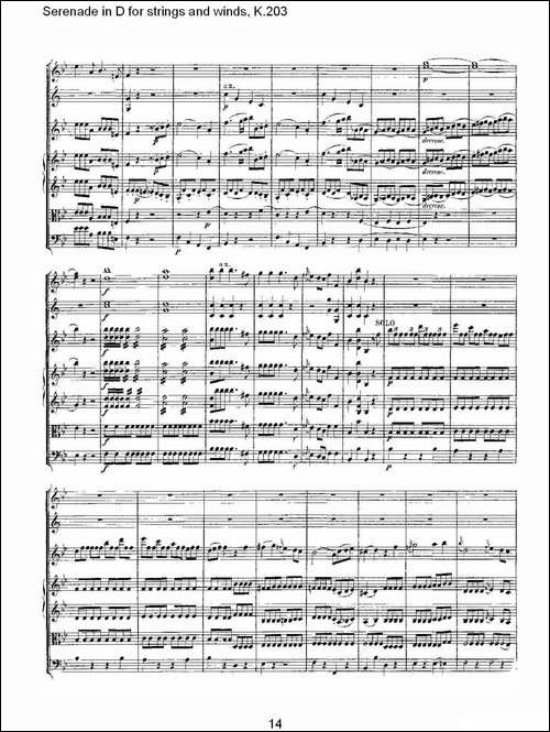 Serenade-in-D-for-strings-and-winds,-K.203-D调管弦乐小-其他谱