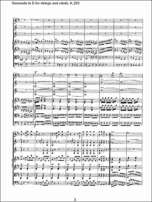 Serenade-in-D-for-strings-and-winds,-K.203-D调管弦乐小-其他谱