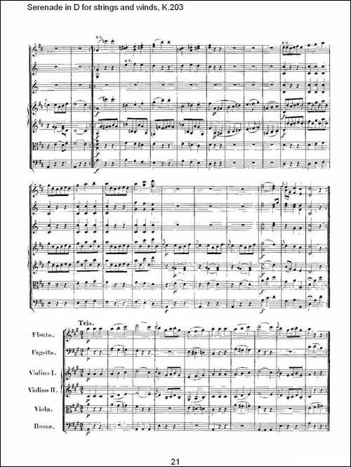 Serenade-in-D-for-strings-and-winds,-K.203-D调管弦乐小-其他谱