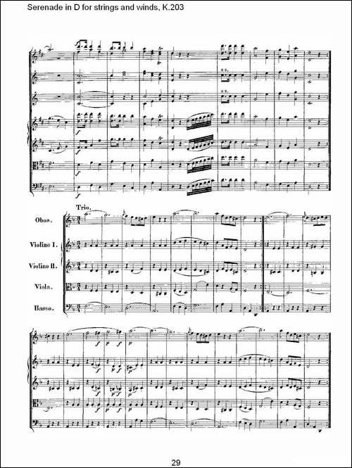 Serenade-in-D-for-strings-and-winds,-K.203-D调管弦乐小-其他谱