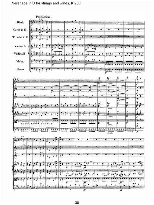 Serenade-in-D-for-strings-and-winds,-K.203-D调管弦乐小-其他谱