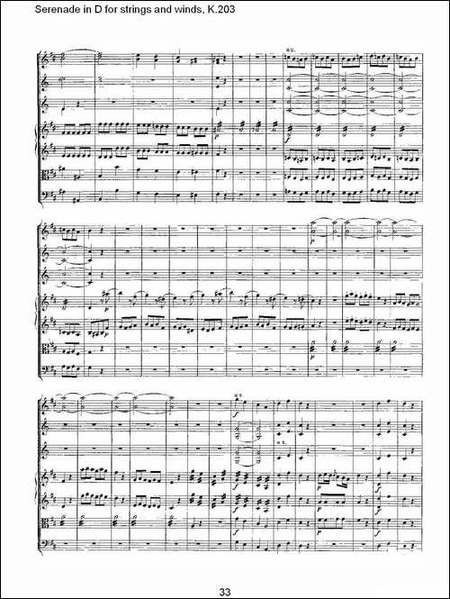 Serenade-in-D-for-strings-and-winds,-K.203-D调管弦乐小-其他谱