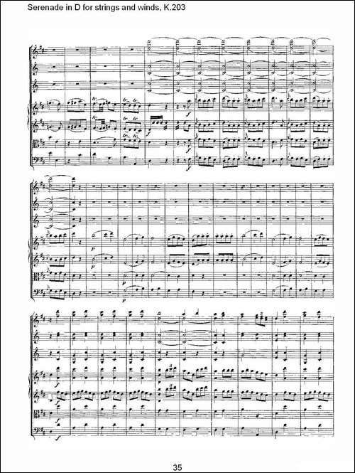 Serenade-in-D-for-strings-and-winds,-K.203-D调管弦乐小-其他谱
