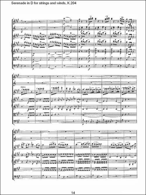 Serenade-in-D-for-strings-and-winds,-K.204-D调管弦乐小-其他谱