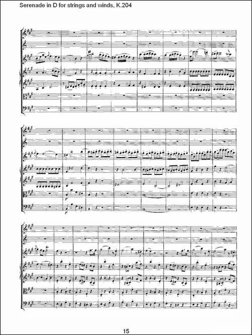 Serenade-in-D-for-strings-and-winds,-K.204-D调管弦乐小-其他谱