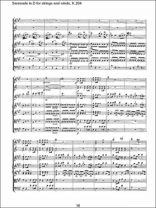 Serenade-in-D-for-strings-and-winds,-K.204-D调管弦乐小-其他谱