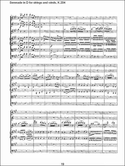 Serenade-in-D-for-strings-and-winds,-K.204-D调管弦乐小-其他谱