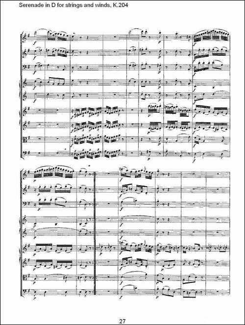 Serenade-in-D-for-strings-and-winds,-K.204-D调管弦乐小-其他谱