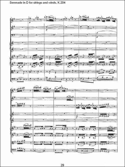 Serenade-in-D-for-strings-and-winds,-K.204-D调管弦乐小-其他谱