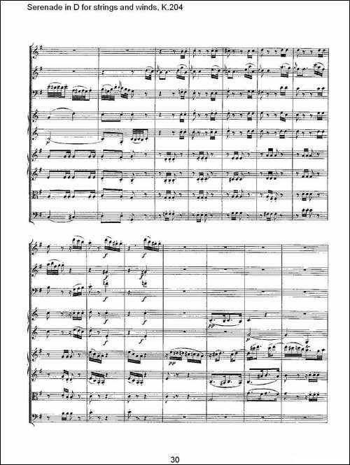 Serenade-in-D-for-strings-and-winds,-K.204-D调管弦乐小-其他谱