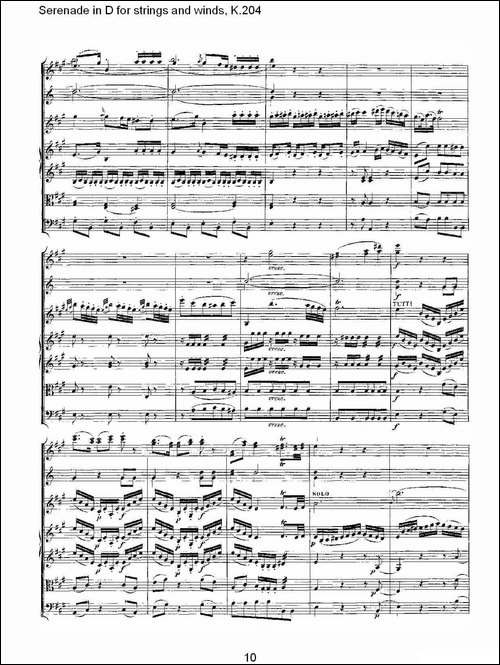 Serenade-in-D-for-strings-and-winds,-K.204-D调管弦乐小-其他谱