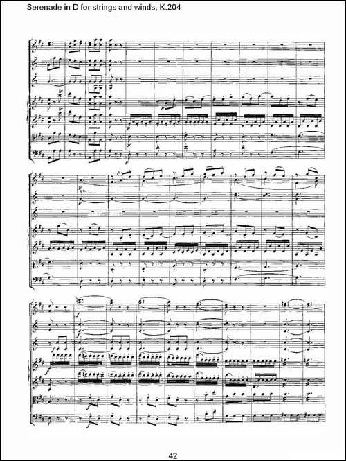 Serenade-in-D-for-strings-and-winds,-K.20-D调管弦乐小夜-其他谱