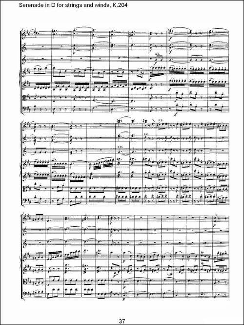 Serenade-in-D-for-strings-and-winds,-K.20-D调管弦乐小夜-其他谱