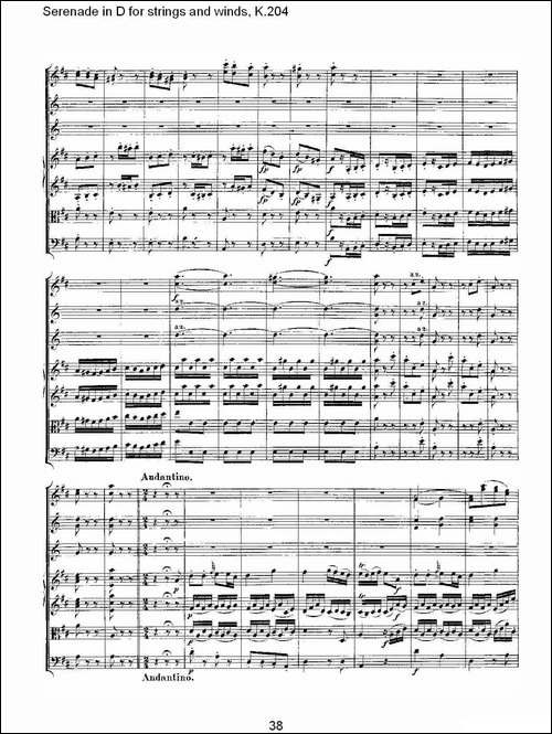 Serenade-in-D-for-strings-and-winds,-K.20-D调管弦乐小夜-其他谱