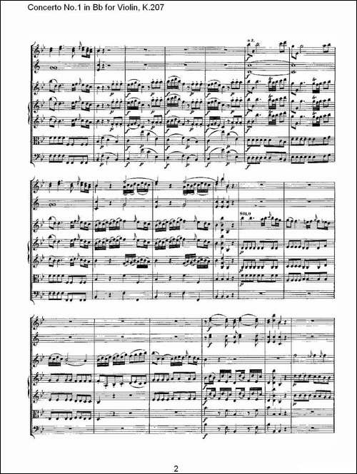 Concerto-No.1-in-Bb-for-Violin,-K.207-Bb调小提琴第一协奏曲-其他谱
