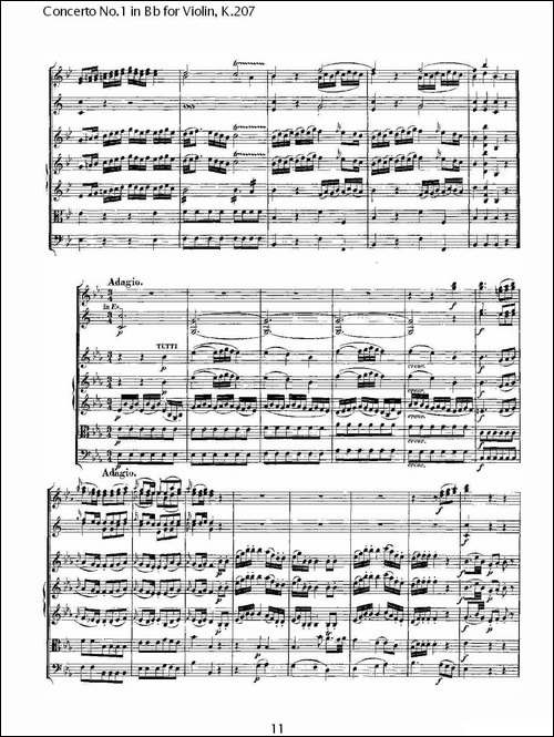 Concerto-No.1-in-Bb-for-Violin,-K.207-Bb调小提琴第一协奏曲-其他谱