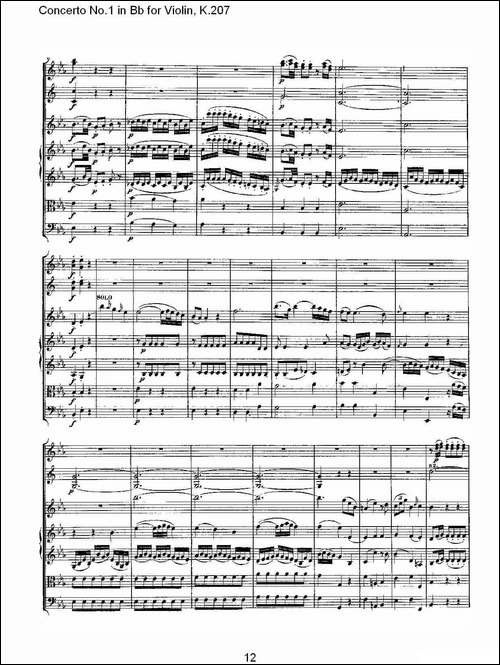 Concerto-No.1-in-Bb-for-Violin,-K.207-Bb调小提琴第一协奏曲-其他谱