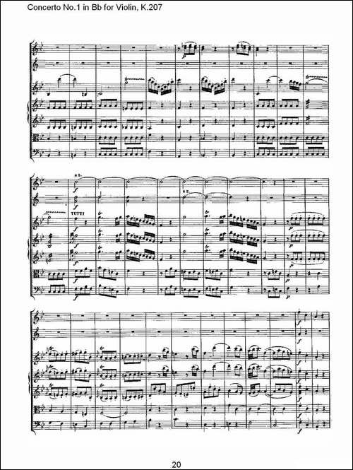 Concerto-No.1-in-Bb-for-Violin,-K.207-Bb调小提琴第一协奏曲-其他谱