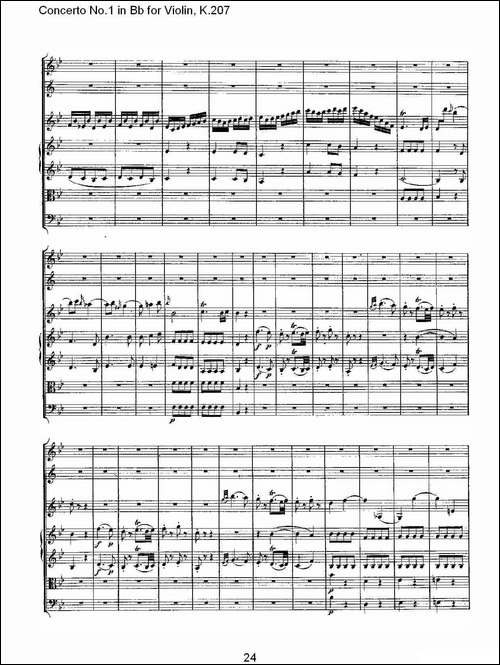 Concerto-No.1-in-Bb-for-Violin,-K.207-Bb调小提琴第一协奏曲-其他谱