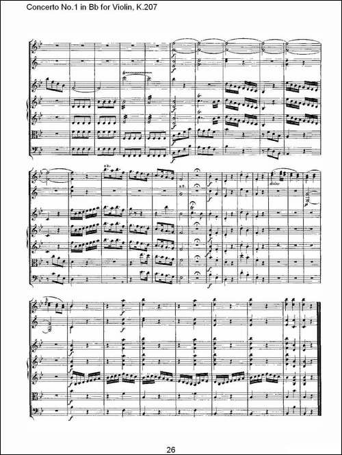 Concerto-No.1-in-Bb-for-Violin,-K.207-Bb调小提琴第一协奏曲-其他谱