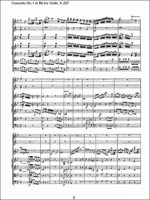 Concerto-No.1-in-Bb-for-Violin,-K.207-Bb调小提琴第一协奏曲-其他谱