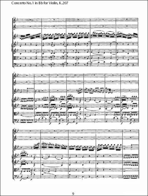 Concerto-No.1-in-Bb-for-Violin,-K.207-Bb调小提琴第一协奏曲-其他谱