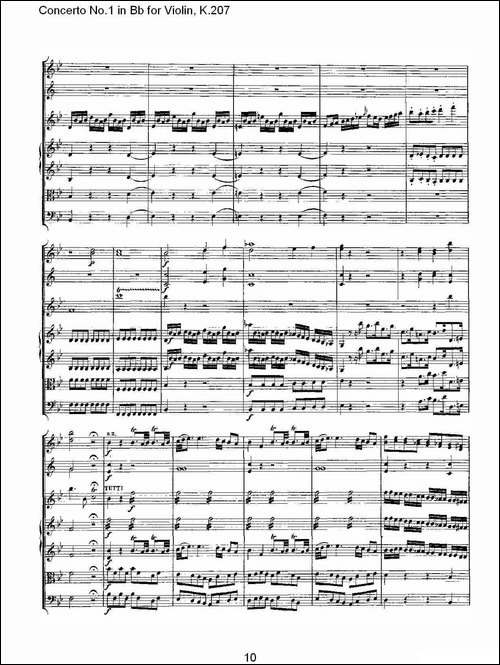 Concerto-No.1-in-Bb-for-Violin,-K.207-Bb调小提琴第一协奏曲-其他谱