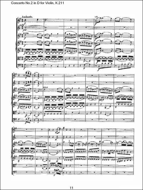 Concerto-No.2-in-D-for-Violin,-K.211-D调小提琴第二协奏曲,--其他谱