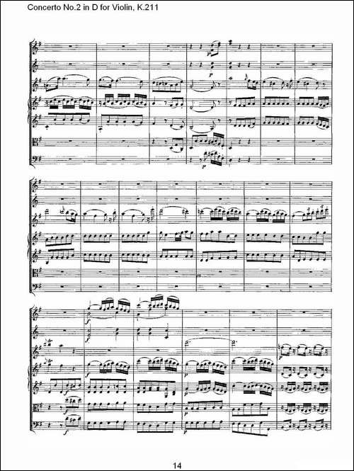 Concerto-No.2-in-D-for-Violin,-K.211-D调小提琴第二协奏曲,--其他谱