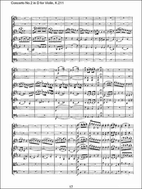 Concerto-No.2-in-D-for-Violin,-K.211-D调小提琴第二协奏曲,--其他谱