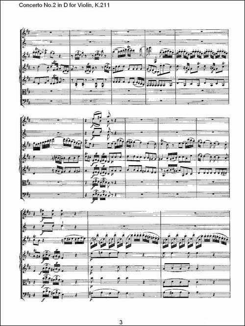 Concerto-No.2-in-D-for-Violin,-K.211-D调小提琴第二协奏曲,--其他谱