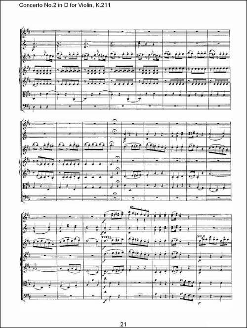Concerto-No.2-in-D-for-Violin,-K.211-D调小提琴第二协奏曲,--其他谱
