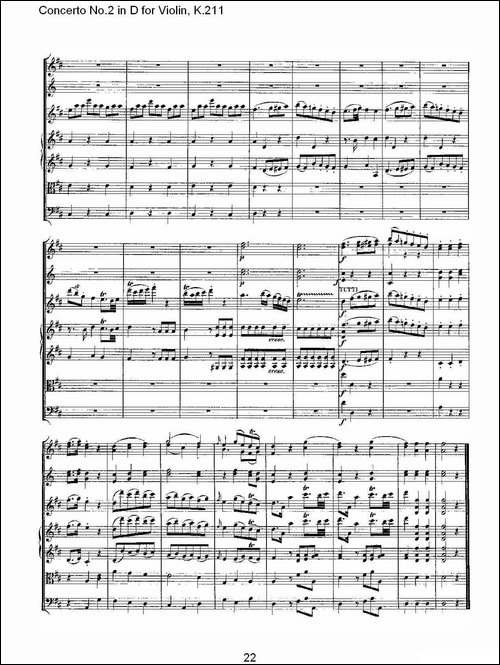 Concerto-No.2-in-D-for-Violin,-K.211-D调小提琴第二协奏曲,--其他谱