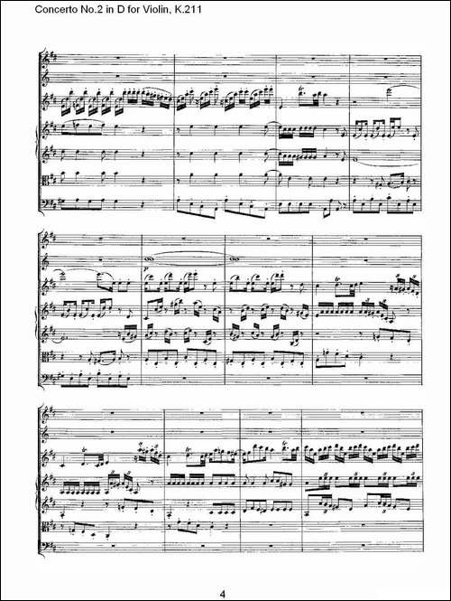 Concerto-No.2-in-D-for-Violin,-K.211-D调小提琴第二协奏曲,--其他谱
