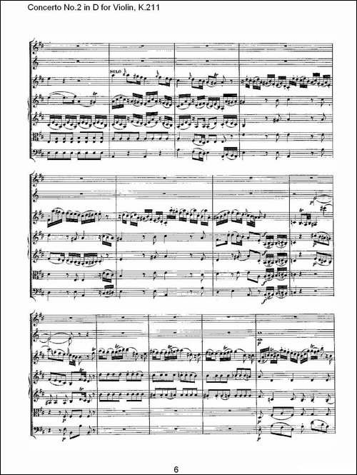 Concerto-No.2-in-D-for-Violin,-K.211-D调小提琴第二协奏曲,--其他谱