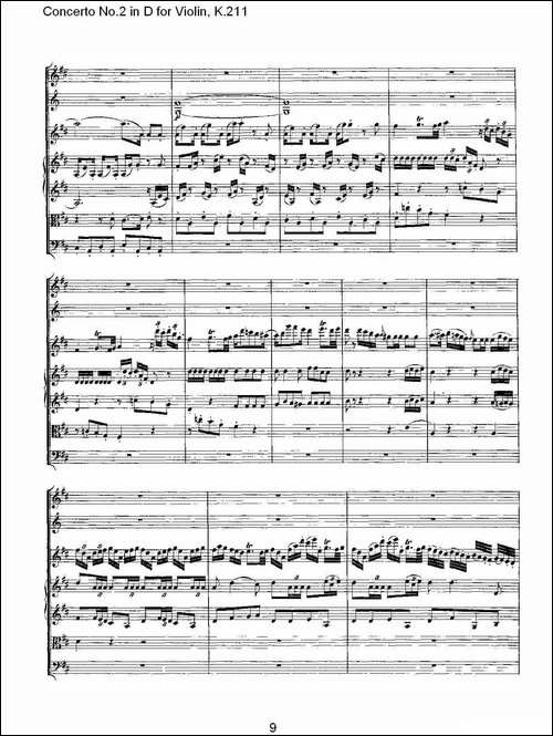 Concerto-No.2-in-D-for-Violin,-K.211-D调小提琴第二协奏曲,--其他谱