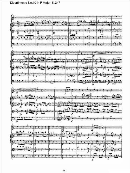 Divertimento-No.10-in-F-Major,-K.247-F大调第十嬉游曲，K.2-其他谱