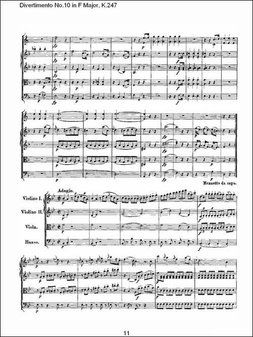 Divertimento-No.10-in-F-Major,-K.247-F大调第十嬉游曲，K.2-其他谱