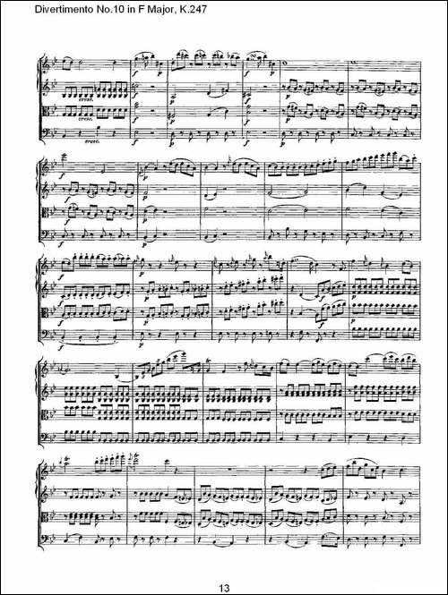 Divertimento-No.10-in-F-Major,-K.247-F大调第十嬉游曲，K.2-其他谱