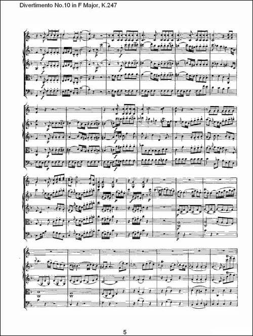 Divertimento-No.10-in-F-Major,-K.247-F大调第十嬉游曲，K.2-其他谱