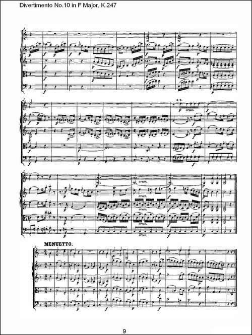 Divertimento-No.10-in-F-Major,-K.247-F大调第十嬉游曲，K.2-其他谱