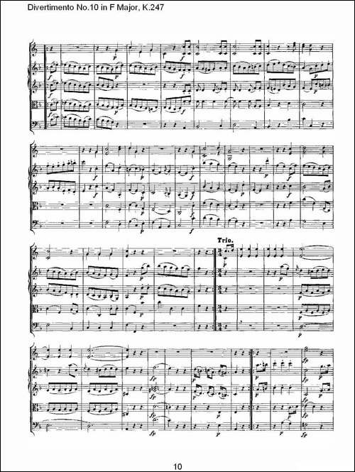 Divertimento-No.10-in-F-Major,-K.247-F大调第十嬉游曲，K.2-其他谱