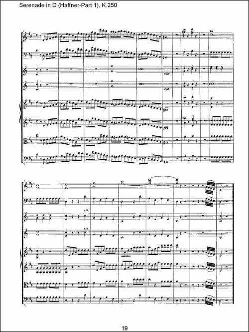 Serenade-in-D-Haffner-Part-1,-K.250----D调小夜-其他谱