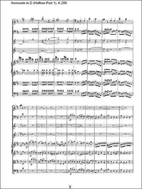 Serenade-in-D-Haffner-Part-1,-K.250----D调小夜-其他谱
