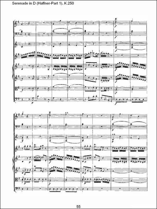 Serenade-in-D-Haffner-Part-1,-K.250----D调小夜-其他谱