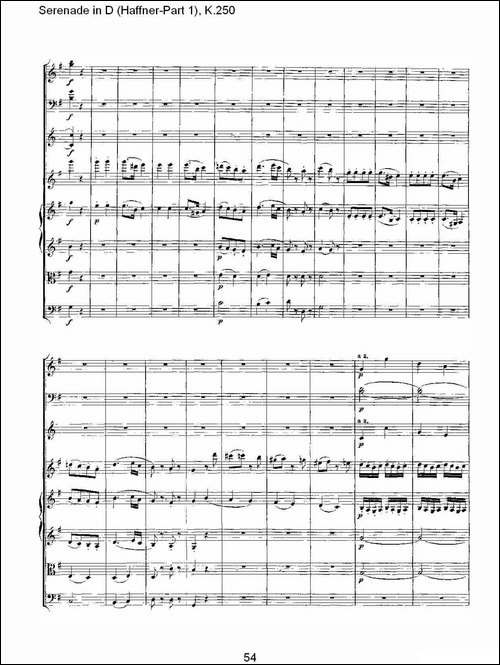 Serenade-in-D-Haffner-Part-1,-K.250----D调小夜-其他谱