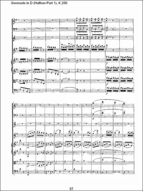 Serenade-in-D-Haffner-Part-1,-K.250----D调小夜-其他谱