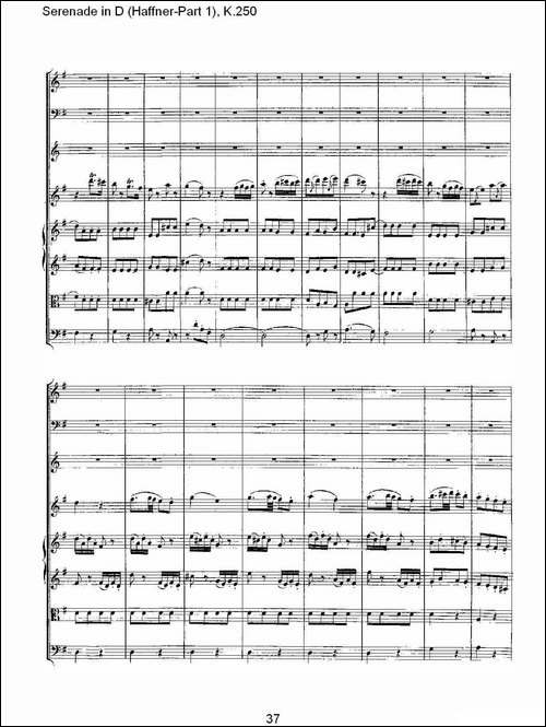 Serenade-in-D-Haffner-Part-1,-K.250----D调小夜-其他谱